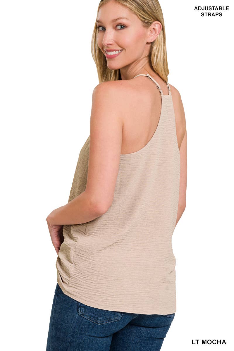 Adjustable Strap V-neck Cami Top