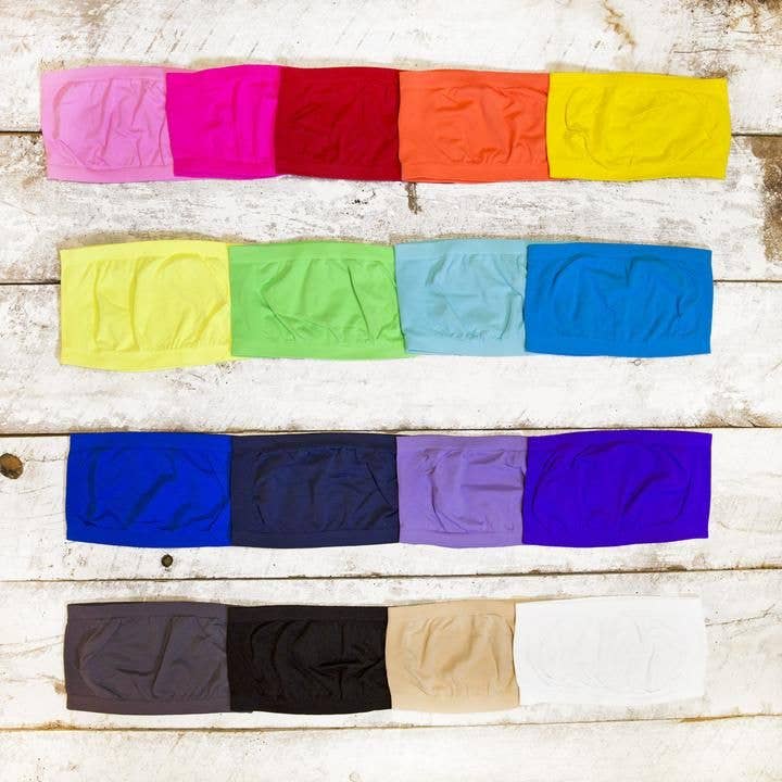 Solid Bandeau Top Girls 7-10 - Kids Clothes - 17 COLORS!