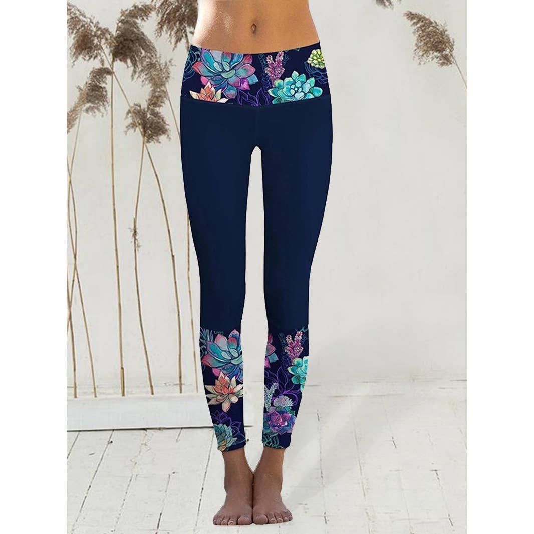 Casual Print Sports Yoga Leggings
