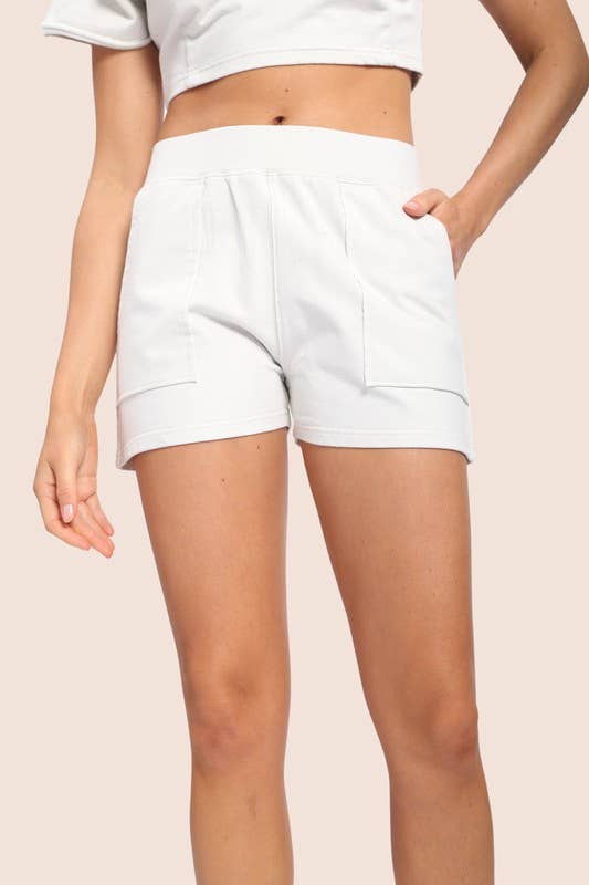 Cotton-lycra High-waist Shorts