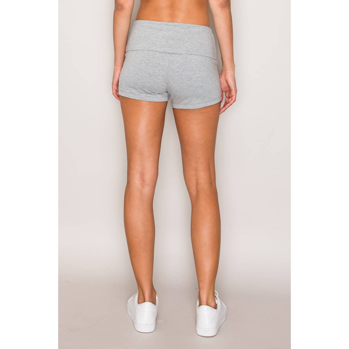Cotton Bike Shorts with Fold over Waist Band
