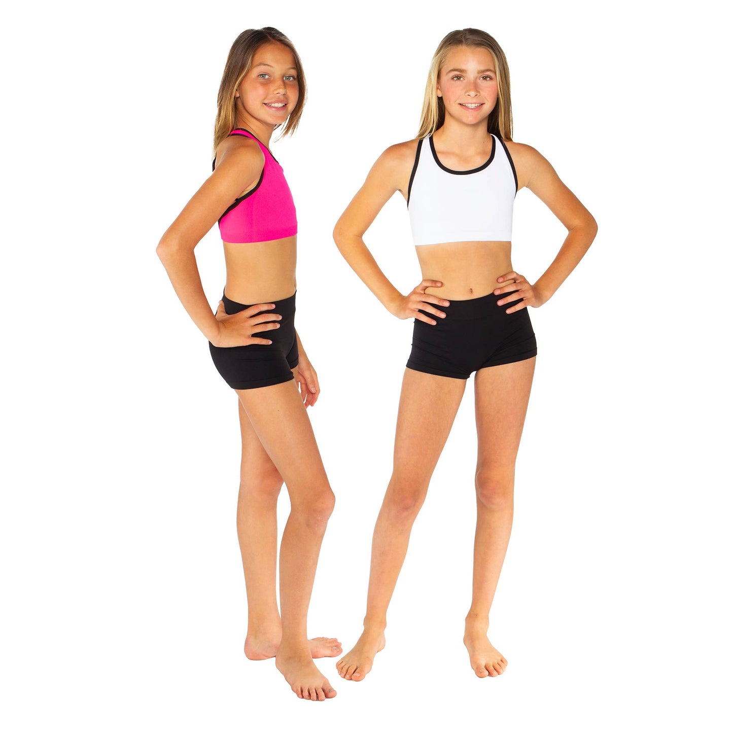 Tween Contrast Strappy Back Sports Bra