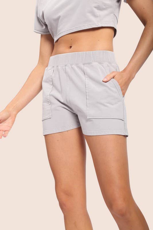 Cotton-lycra High-waist Shorts