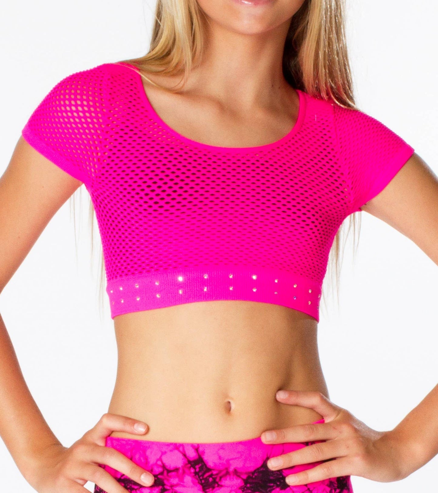 Crop Dance Mesh Top