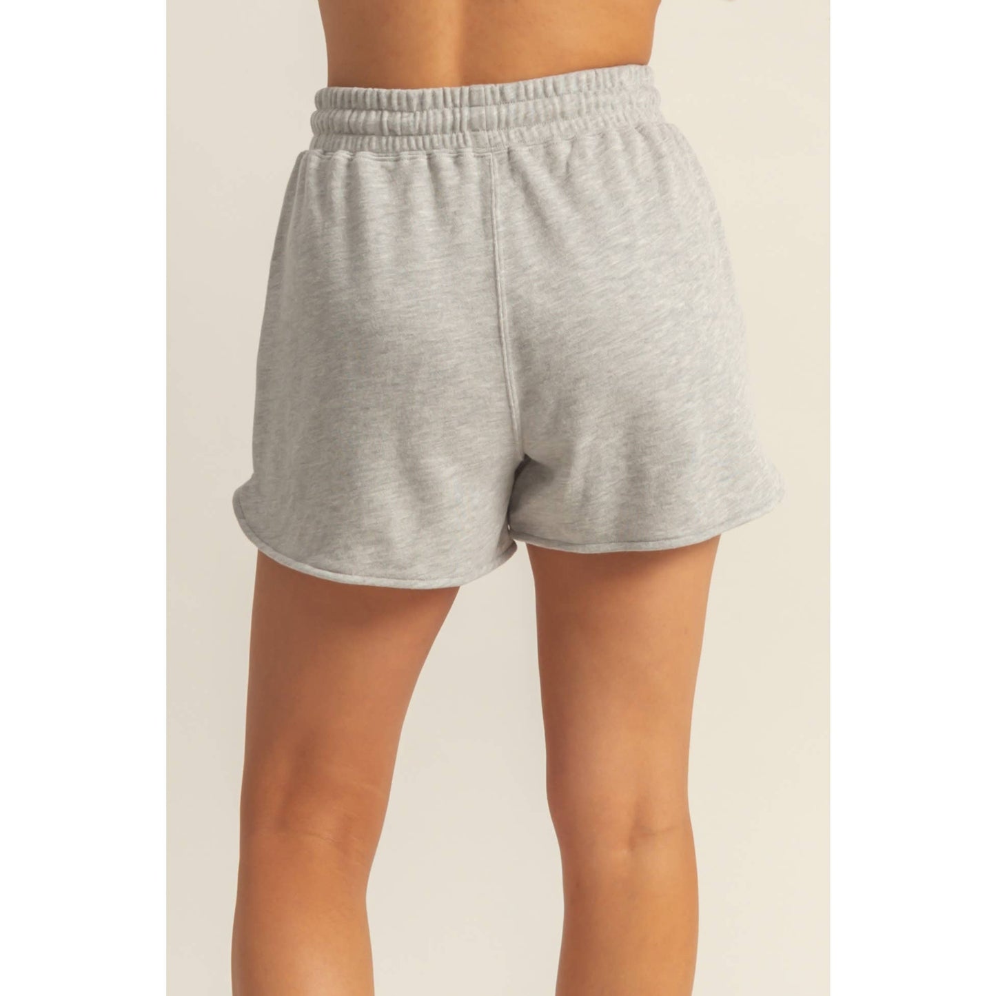 DZ25A690-Drawstring Waist Casual Dolphin Shorts