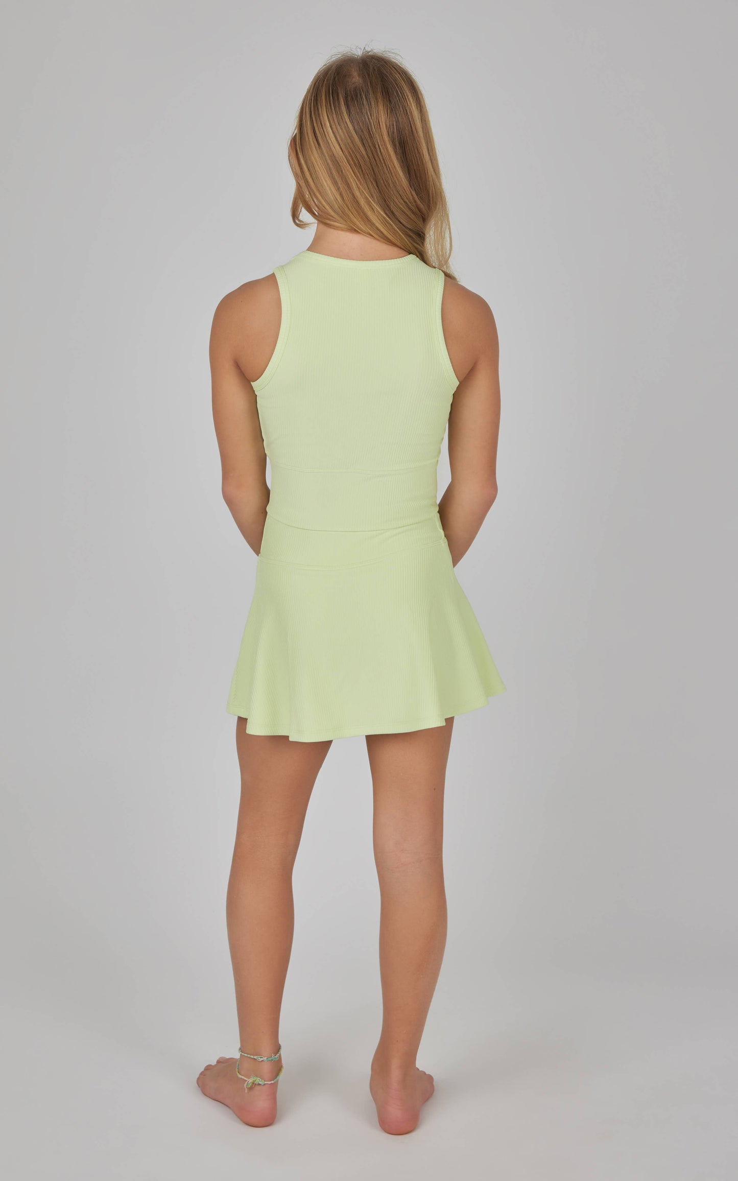 Girls Rib Crossover Tank and Skort Matching Set