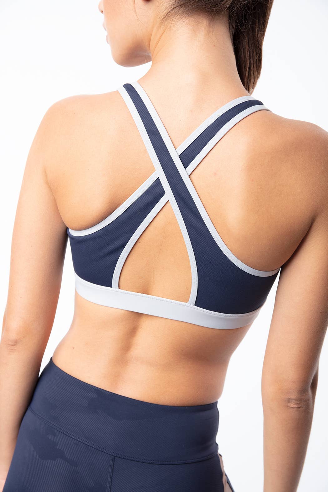Azure Camo Zip-Up Bra