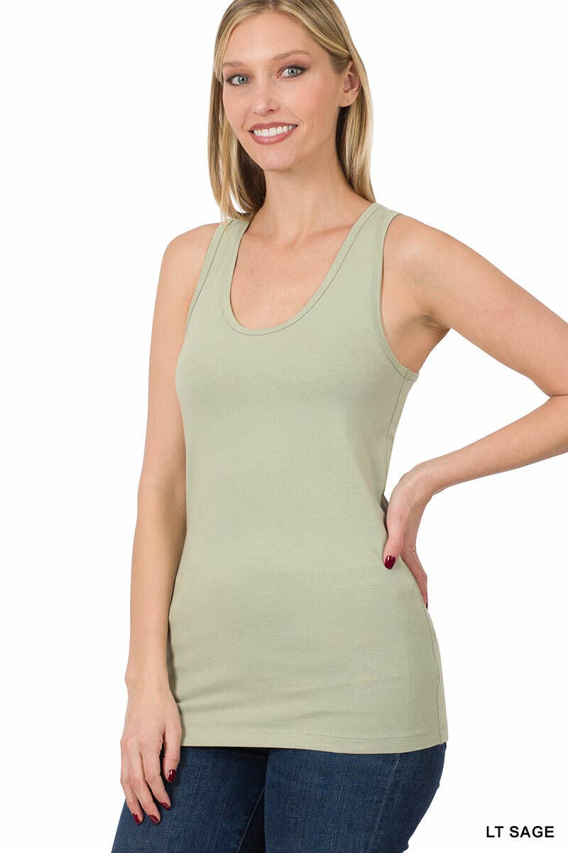 ".Cotton Jersey Basic Tank