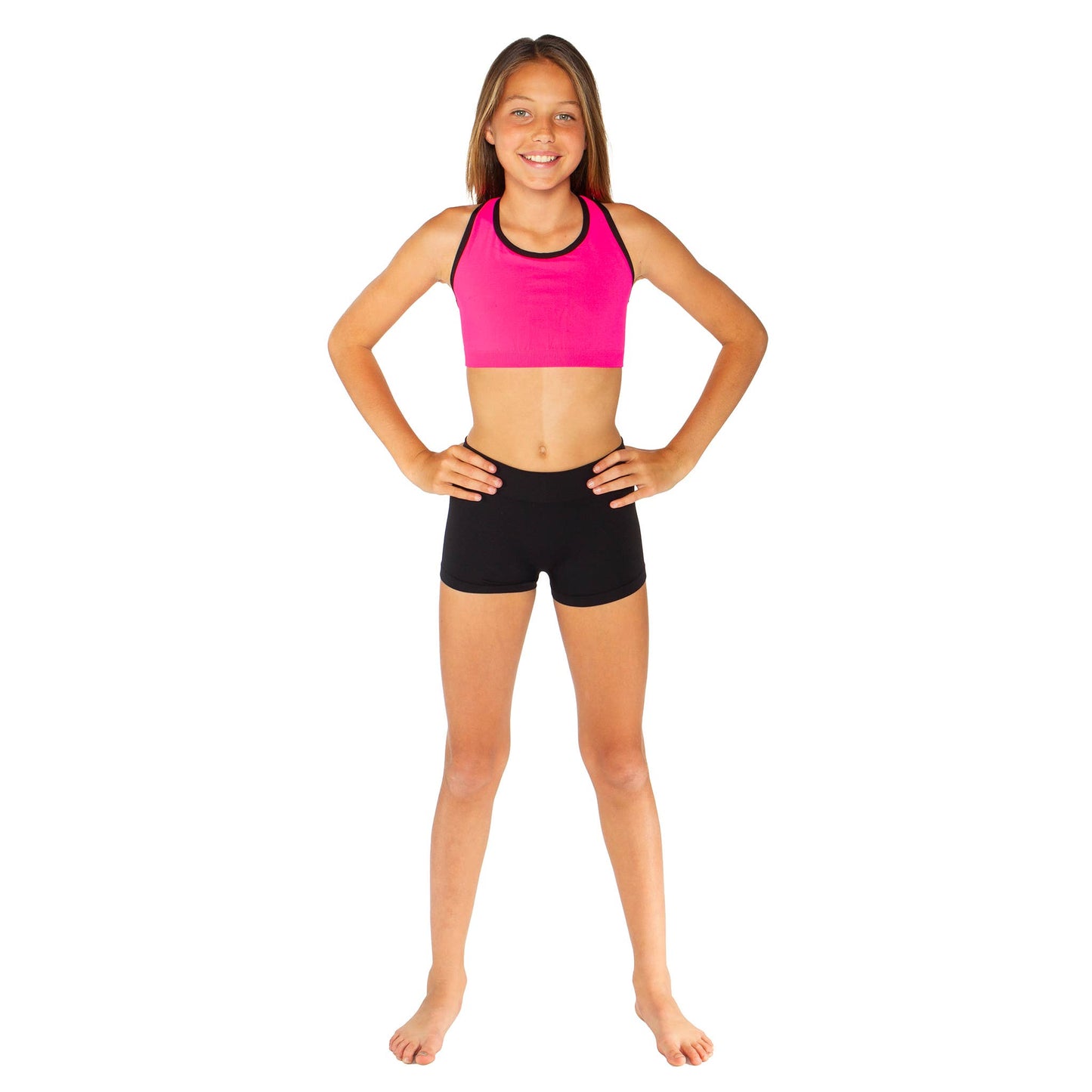 Tween Contrast Strappy Back Sports Bra