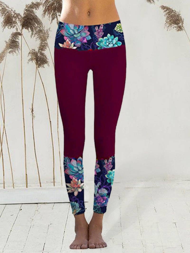 Casual Print Sports Yoga Leggings