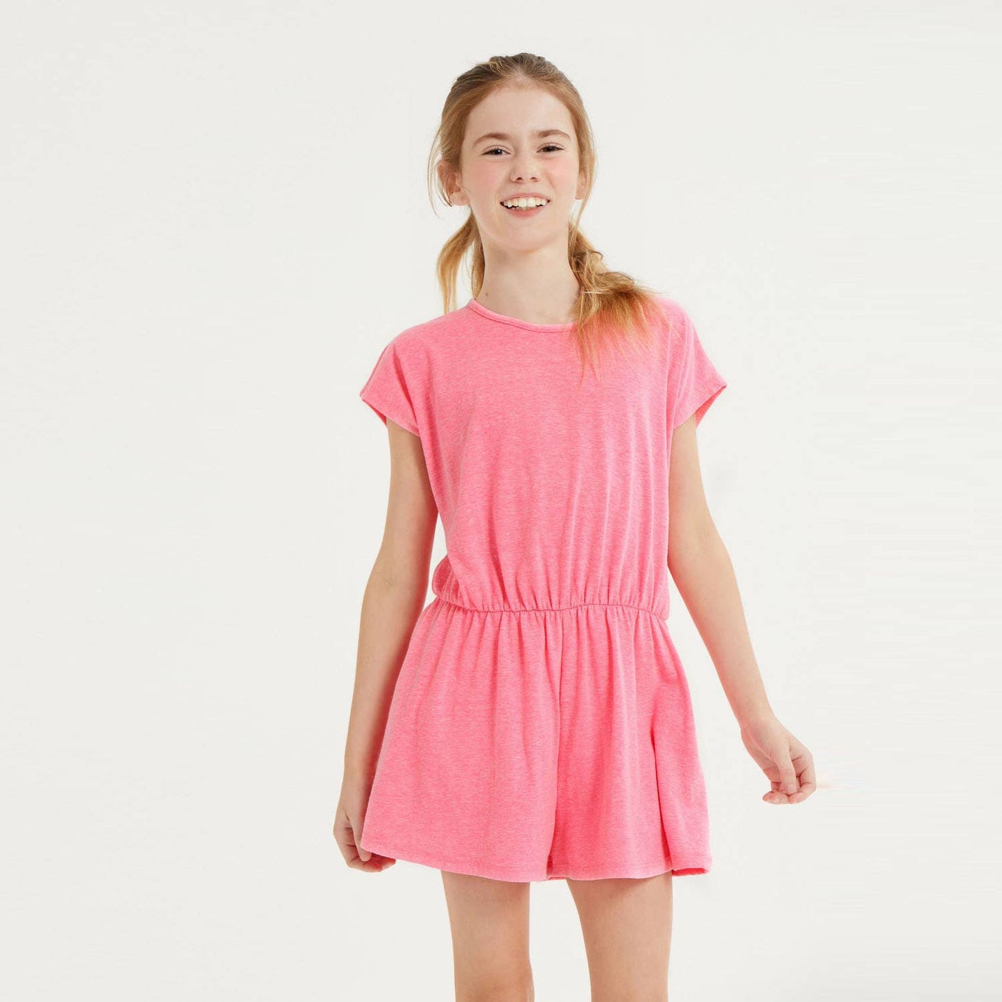 Back Button Skort Romper