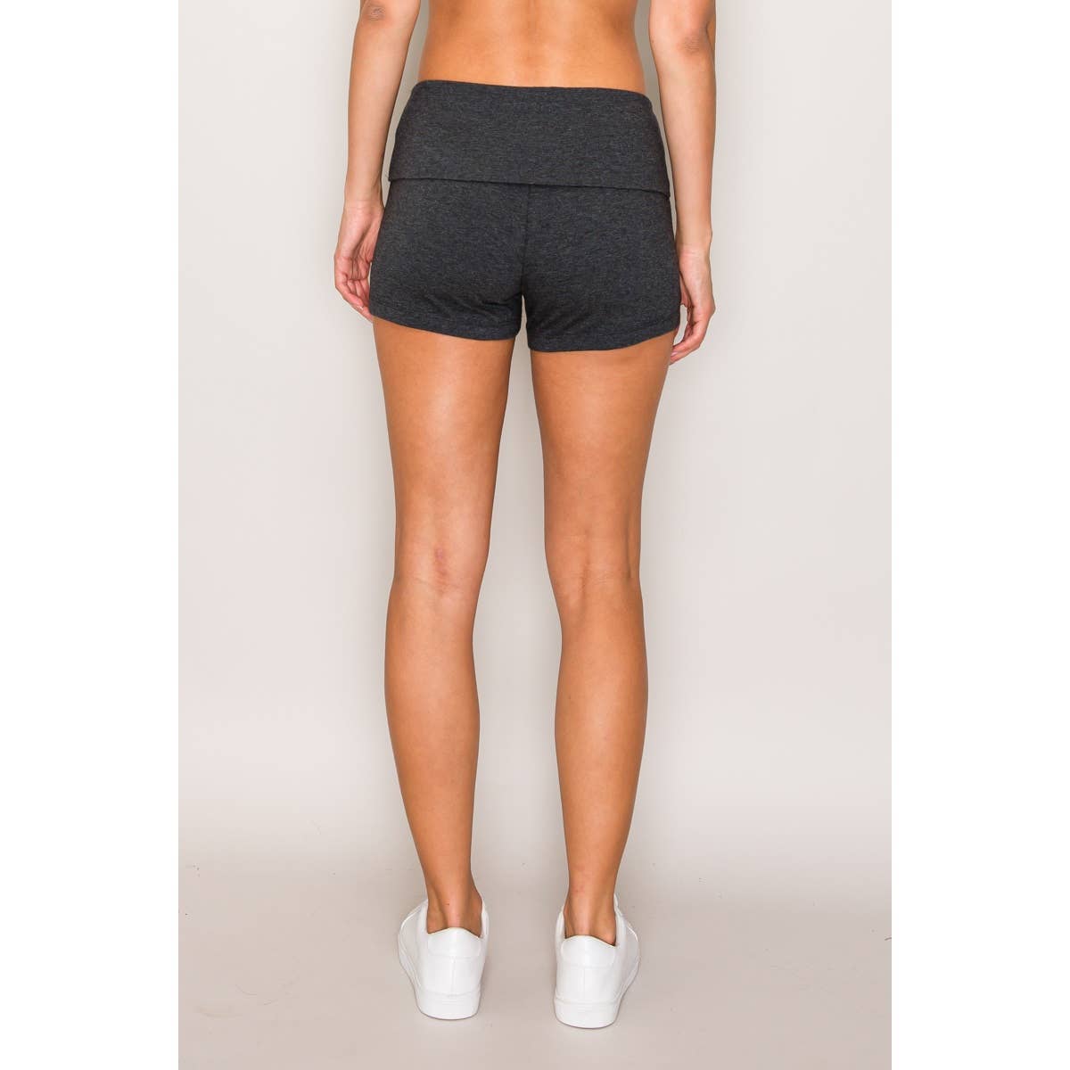 Cotton Bike Shorts with Fold over Waist Band
