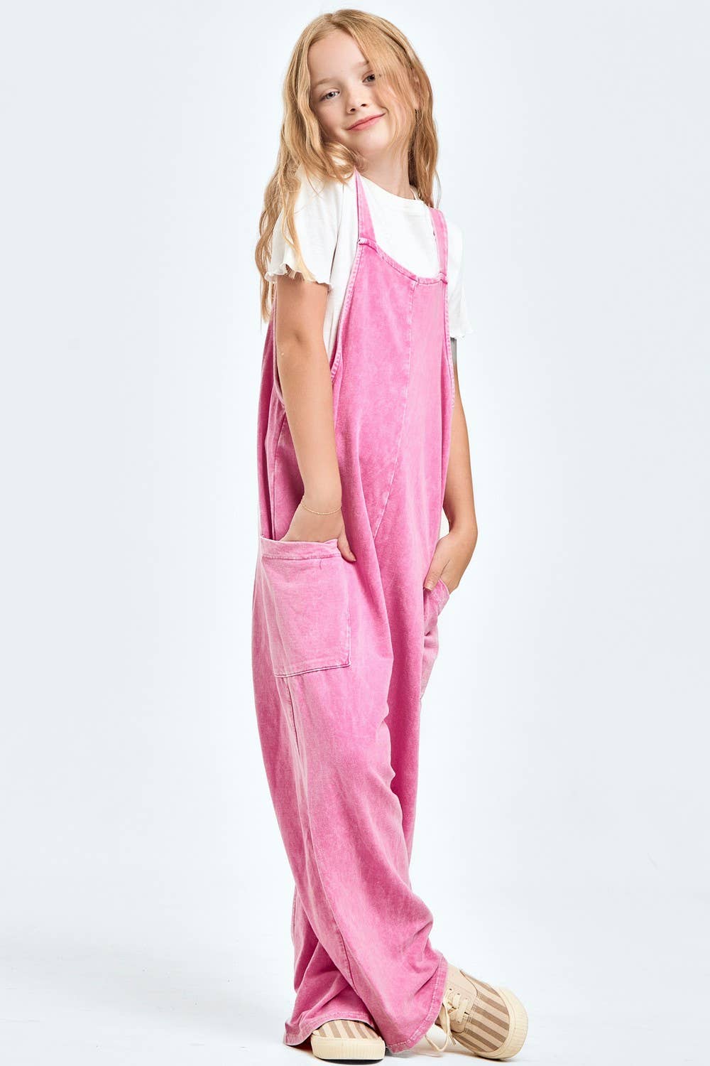 Mineral wash overall/jumpsuit/onesie