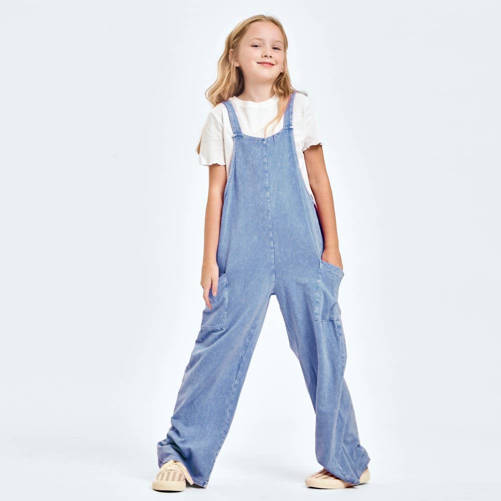Mineral wash overall/jumpsuit/onesie