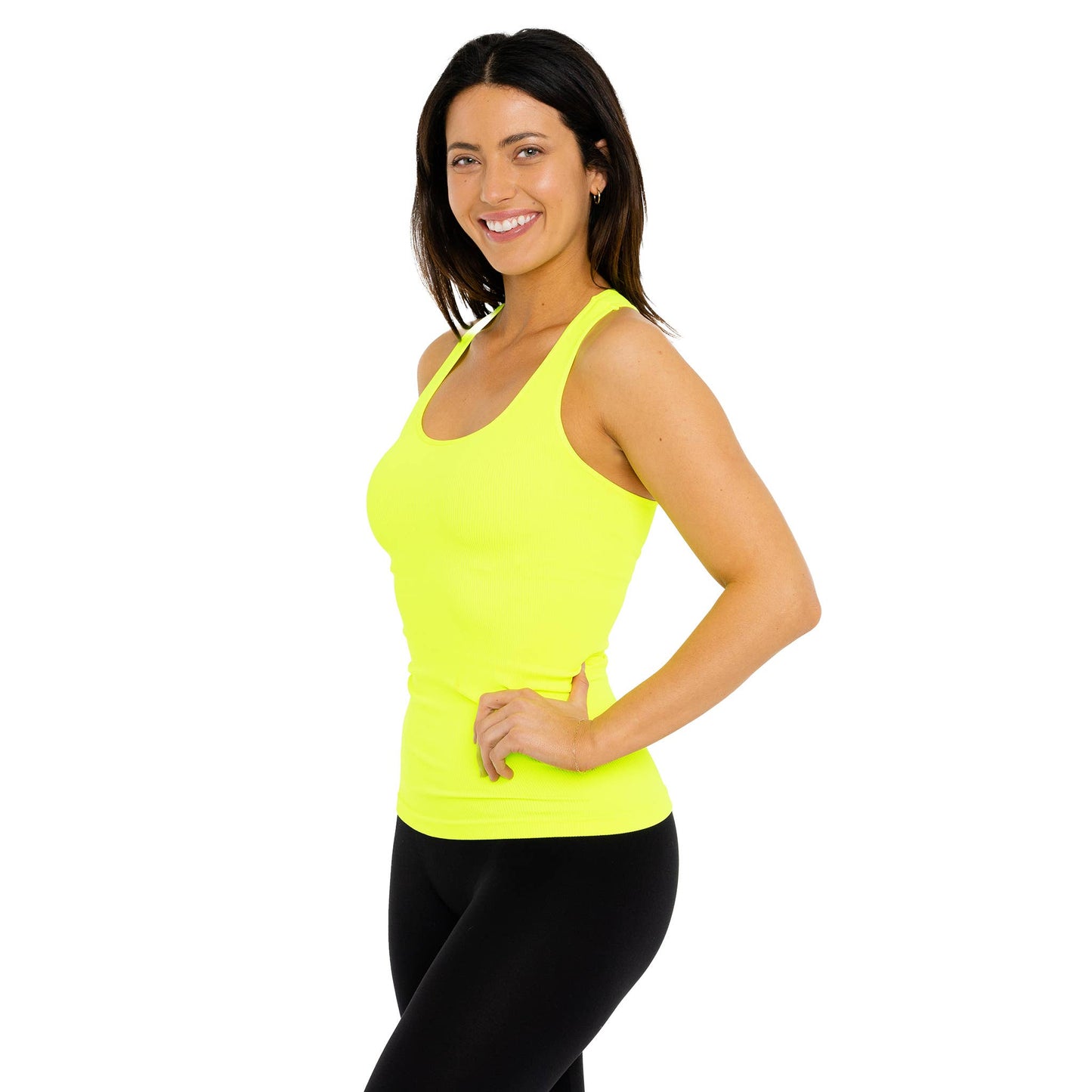 Racer Back Ribbed Tank Top Junior/Women's