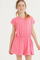 Back Button Skort Romper Good Girl