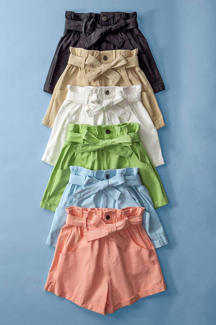 BELTED PAPERBAG SHORTS