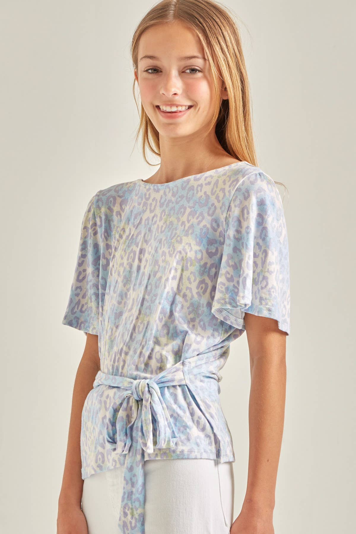 Waist Tie Open Back Wrap Top