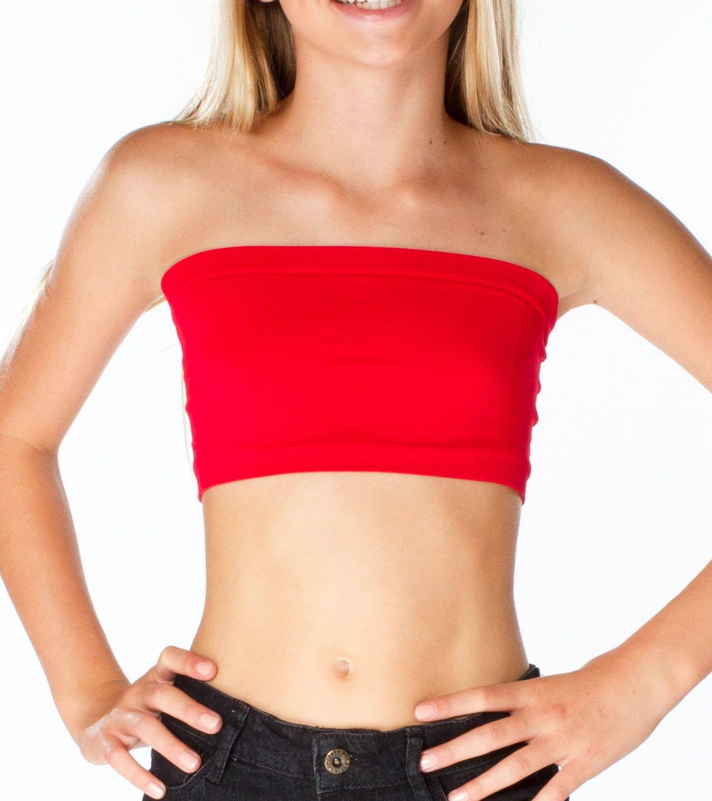 Solid Bandeau Top Girls 7-10 - Kids Clothes - 17 COLORS!