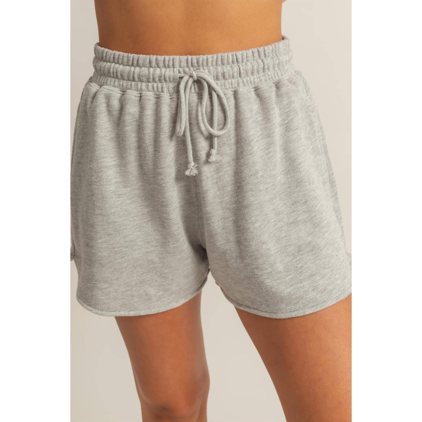 DZ25A690-Drawstring Waist Casual Dolphin Shorts
