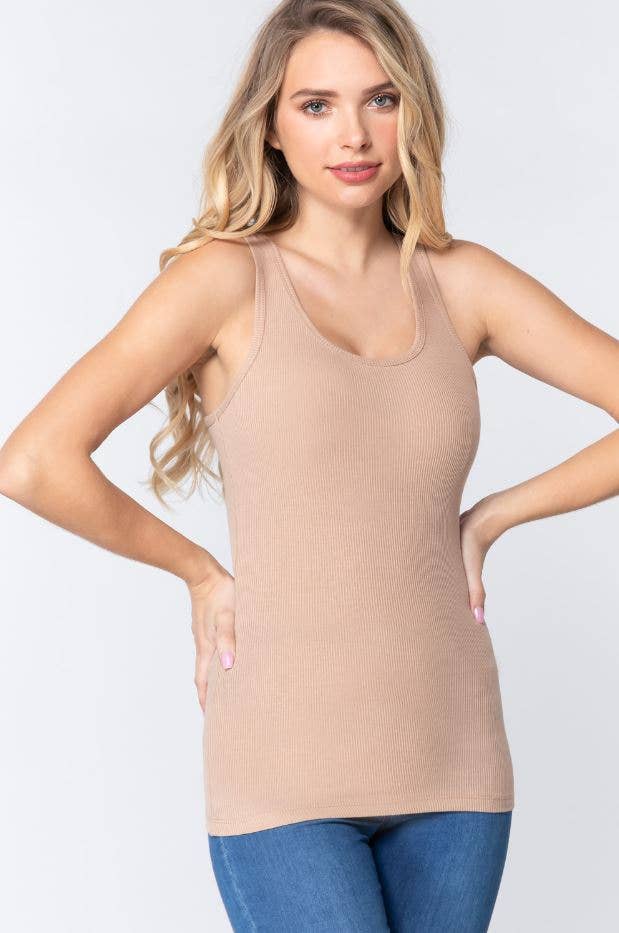 RACERBACK RIB TANK TOP