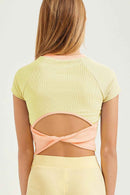 Twisted Open Back Crop Top