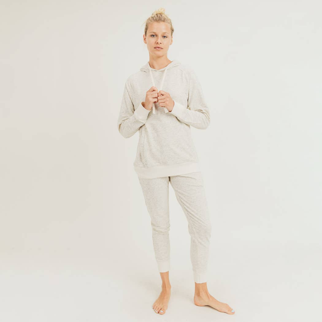 Melange Terry Knit Drawstring Sweatpants