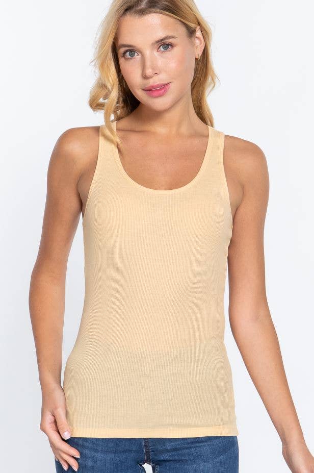 RACERBACK RIB TANK TOP