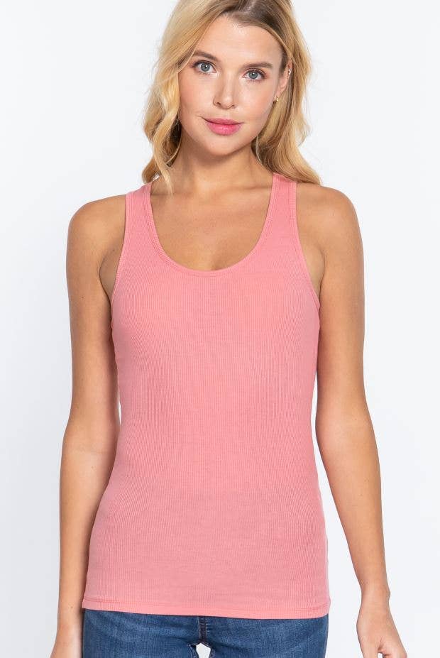 RACERBACK RIB TANK TOP