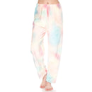 Women's Fun Prints Tie Dye Fleece Pajama Sets and Pants Urban Look