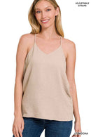 Adjustable Strap V-neck Cami Top