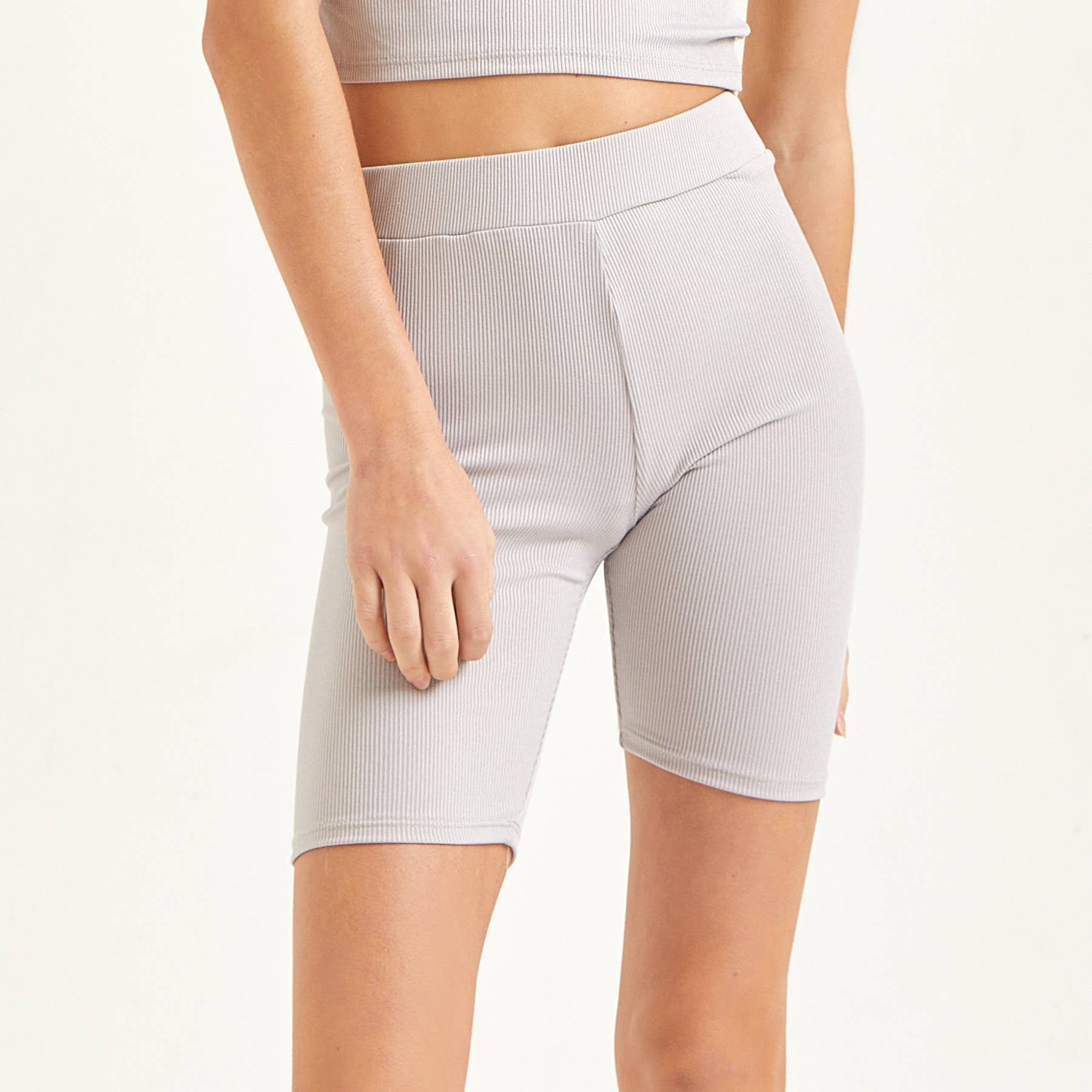 Ribbed Biker Shorts
