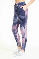 TIE DYE WARM PANTS FLEECE LINED WAISTBAND PANTS