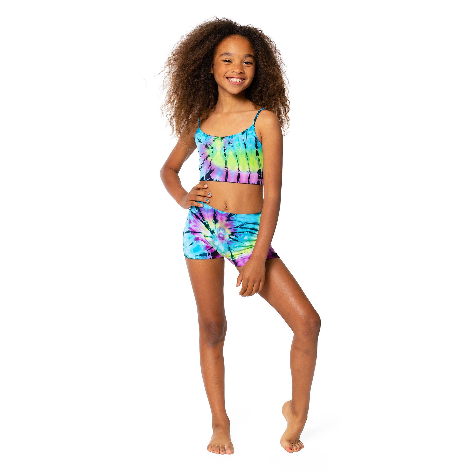 Swirl Tie Dye Boy Shorts Girls