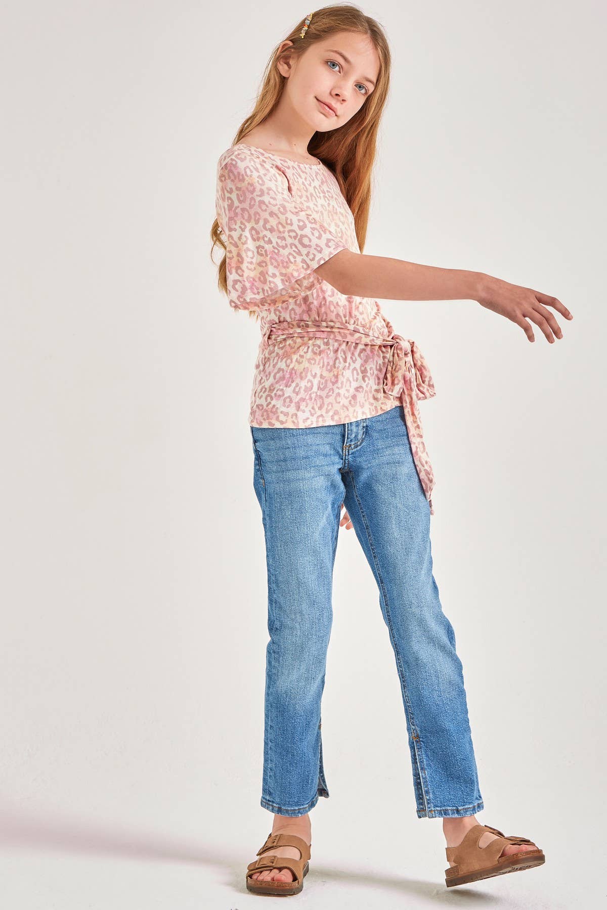 Waist Tie Open Back Wrap Top