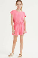 Back Button Skort Romper Good Girl