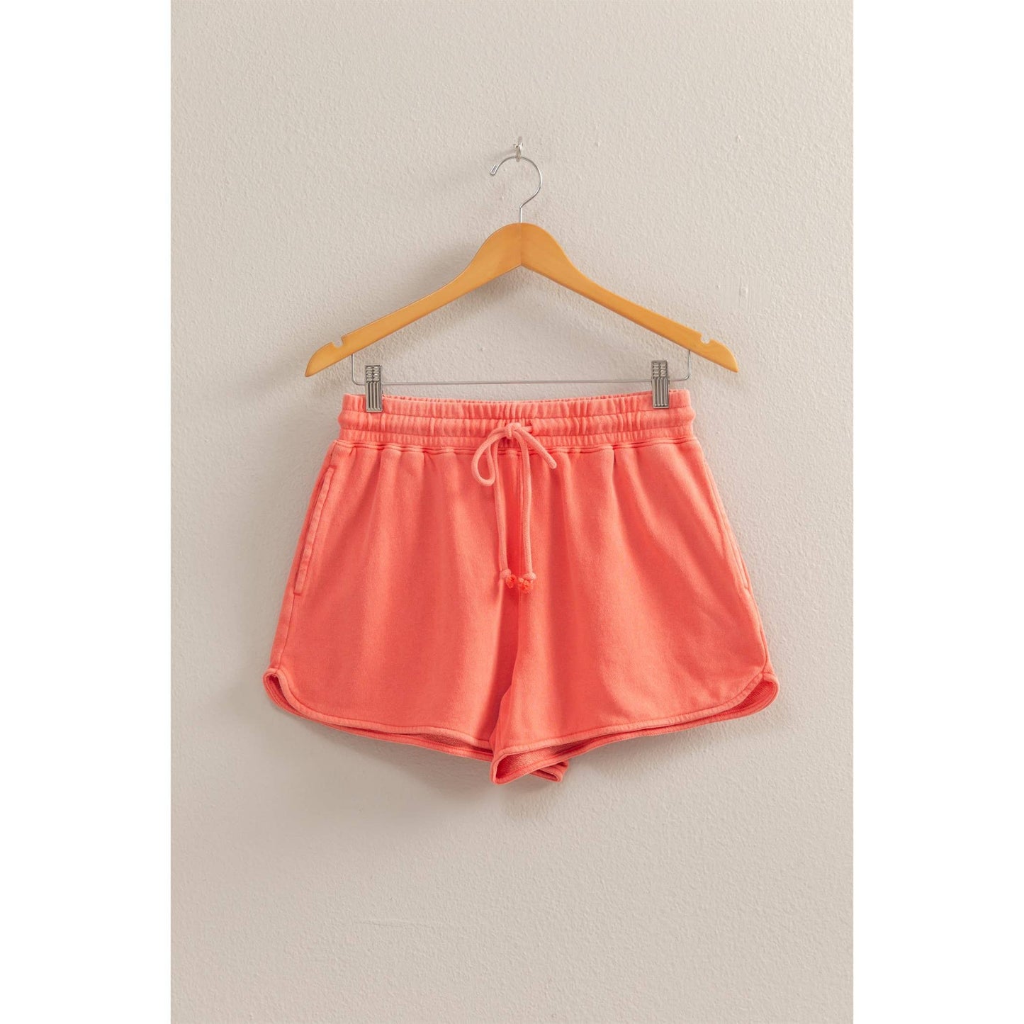 DZ25A690-Drawstring Waist Casual Dolphin Shorts
