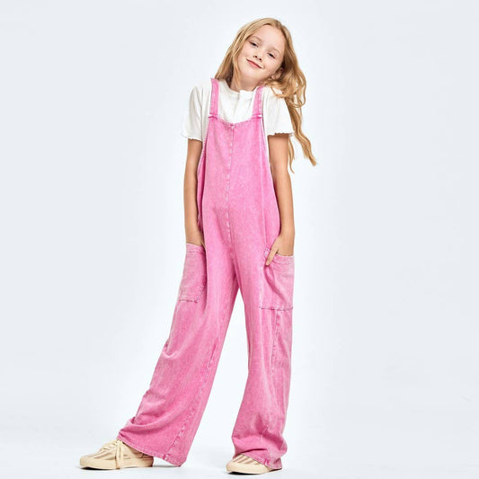 Mineral wash overall/jumpsuit/onesie