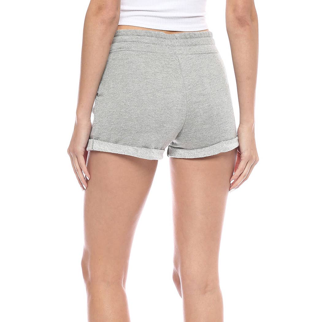 French Terry Casual Lounge Shorts -Lt H Gray