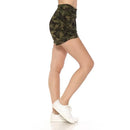 Buttery Soft High Waist Print Harem Shorts