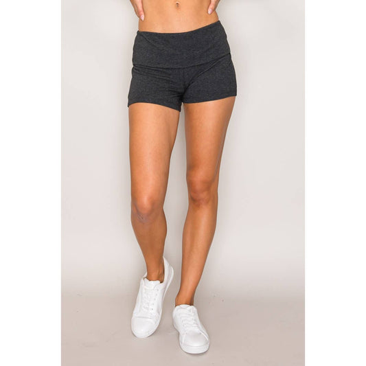 Cotton Bike Shorts with Fold over Waist Band