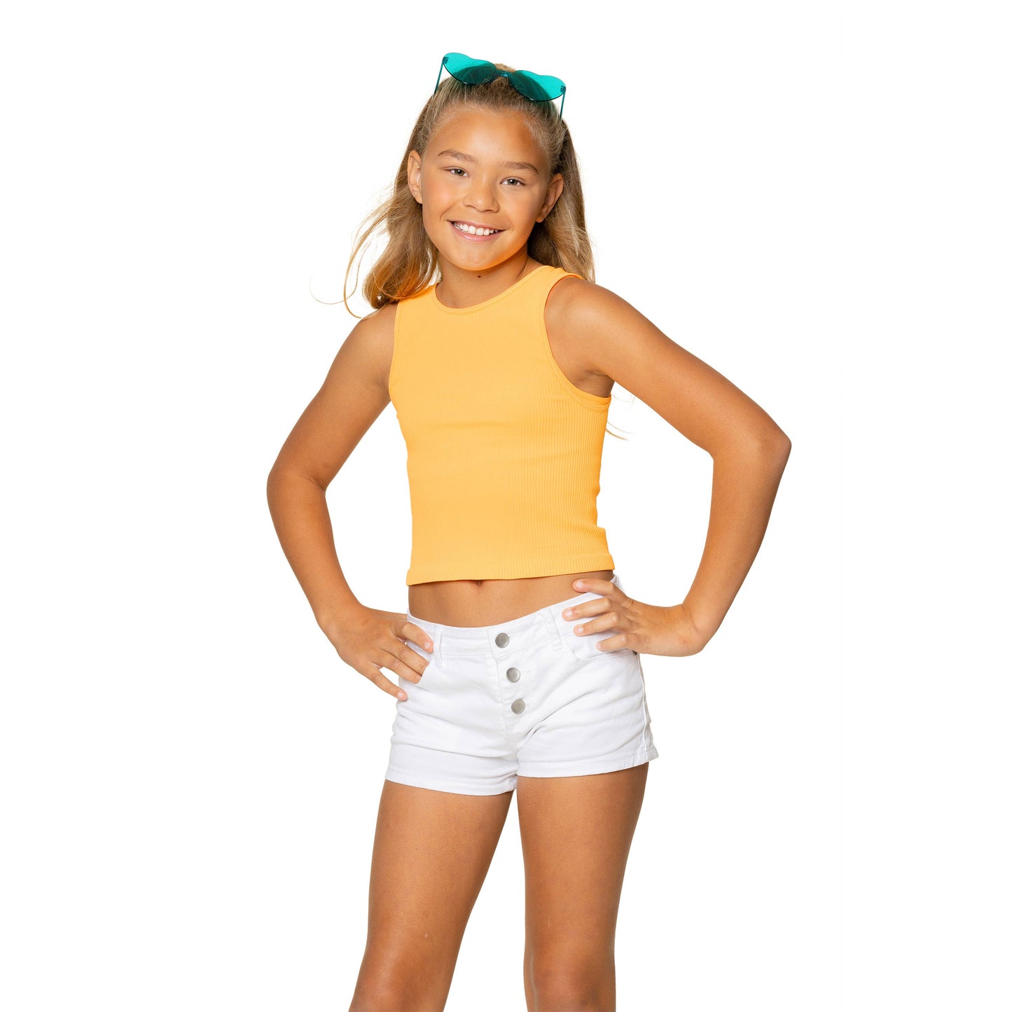 Ribbed Crop Tank Top One Size -  Bright Pastel Colors!