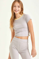 Twisted Open Back Crop Top