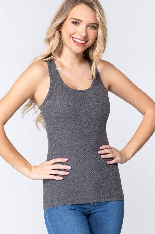 RACERBACK RIB TANK TOP
