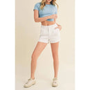 Crew Neck Crop Tee - Short Sleeve Stylish Top UP CLOTHING