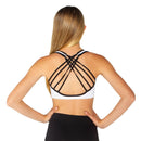 Tween Sports Bra with Contrast Strappy Back for Active Girls Malibu Sugar