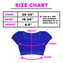Crop Dance Mesh Top With Rhinestone Band - Girls One Size