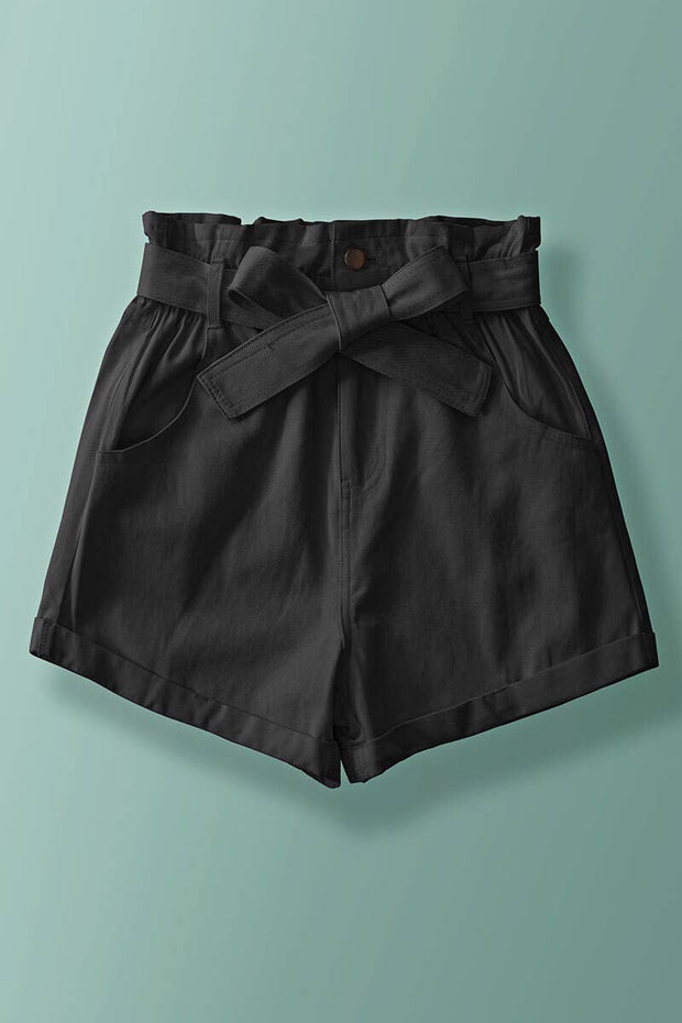 BELTED PAPERBAG SHORTS