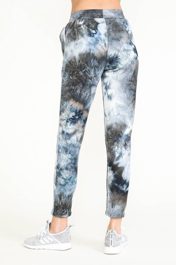 TIE DYE WARM PANTS FLEECE LINED WAISTBAND PANTS
