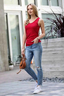 ".Cotton Jersey Basic Tank